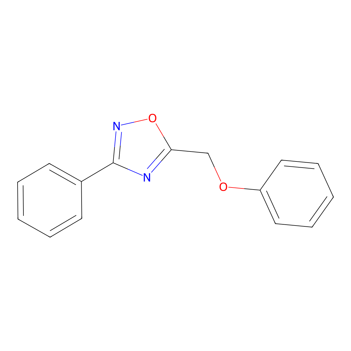 5-(Phenoxymethyl)-3-phenyl-1,2,4-oxadiazole molecular structure, CAS 4927-16-6