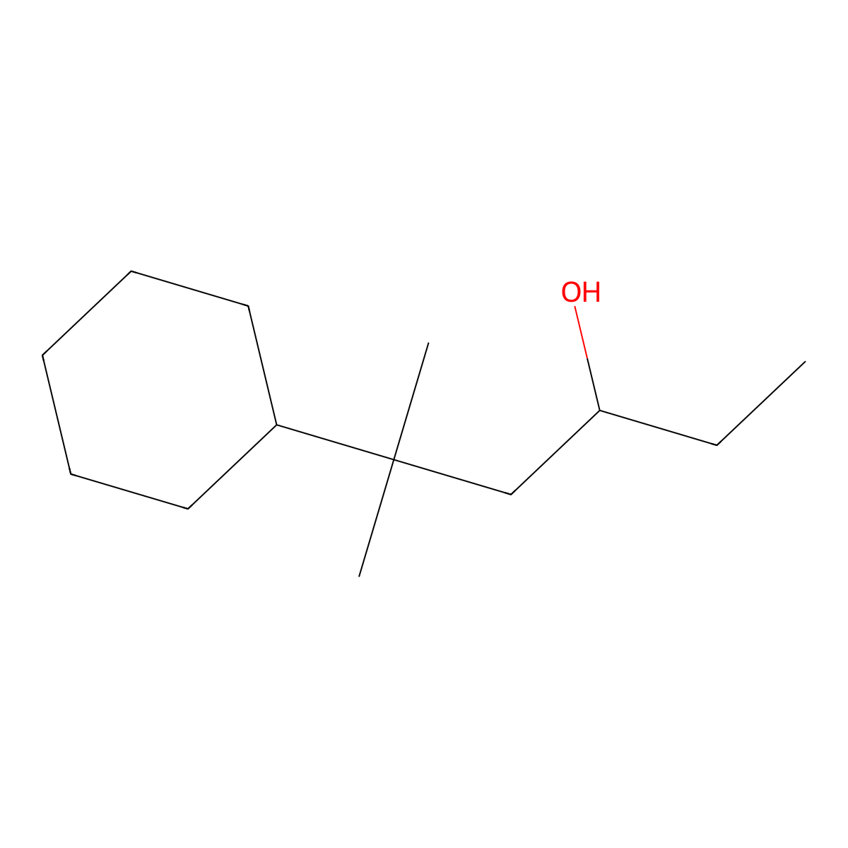 5-Cyclohexyl-5-methylhexan-3-ol molecular structure, CAS 4927-33-7