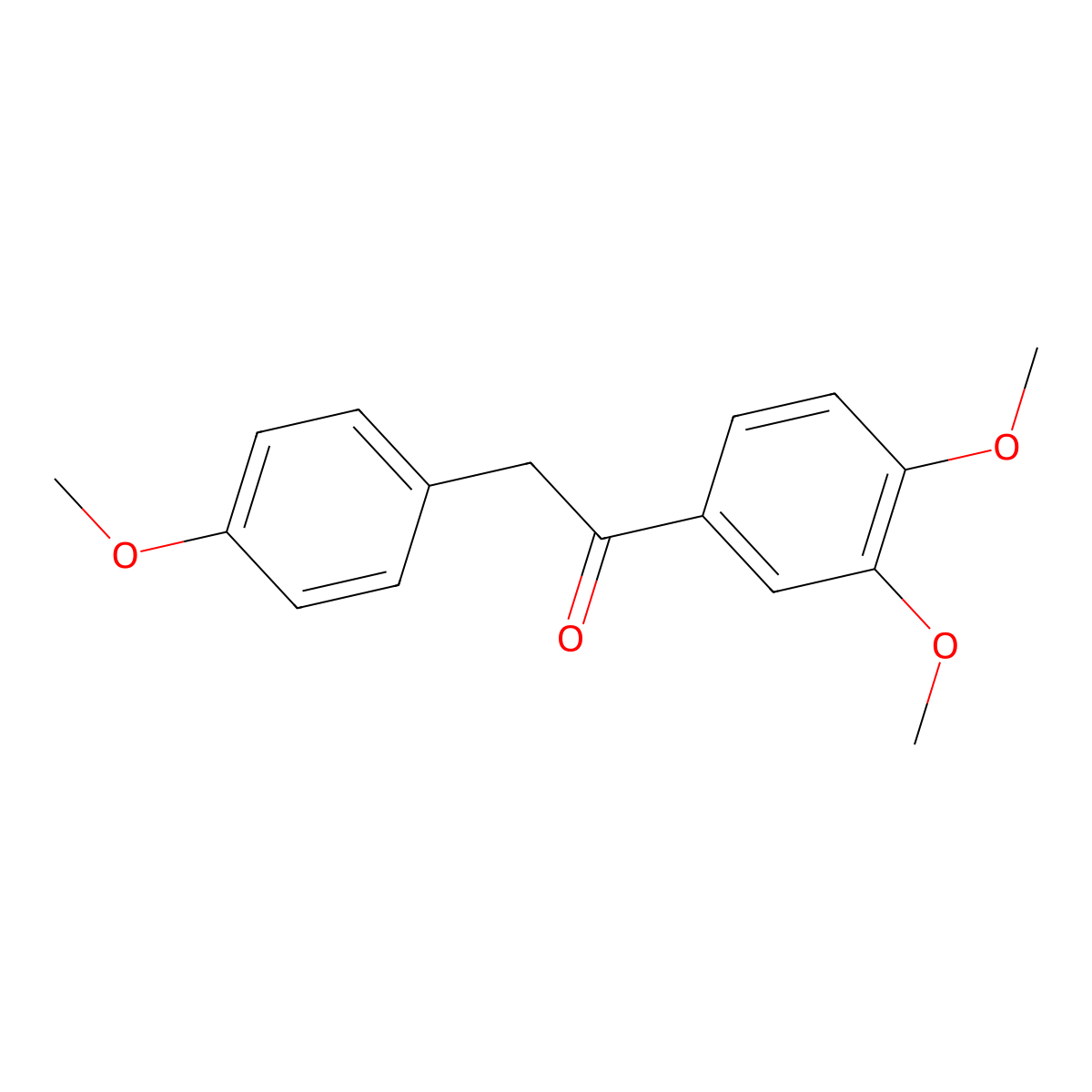 1-(3,4-Dimethoxyphenyl)-2-(4-methoxyphenyl)ethanone molecular structure, CAS 4927-54-2