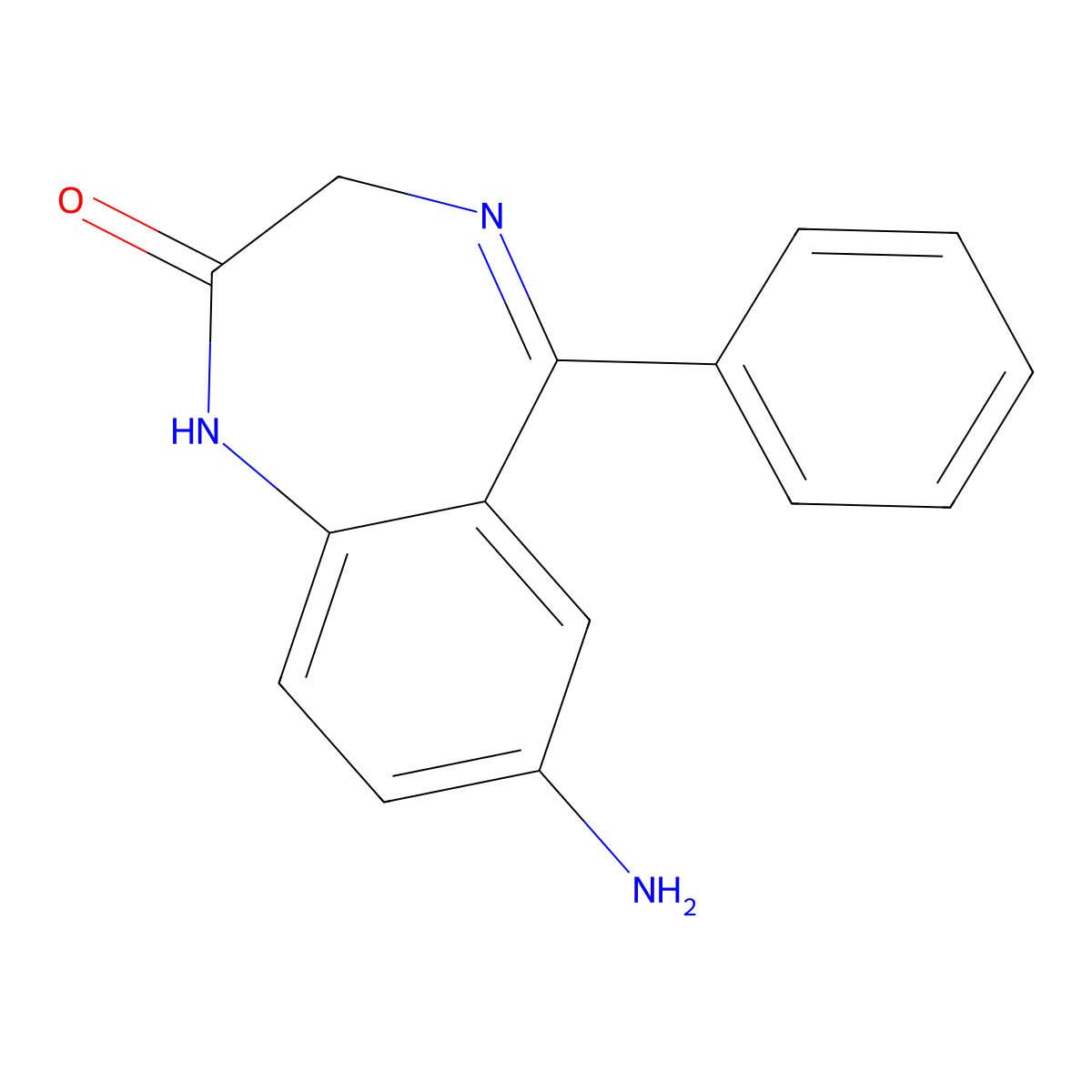 7-Aminonitrazepam molecular structure, CAS 4928-02-3