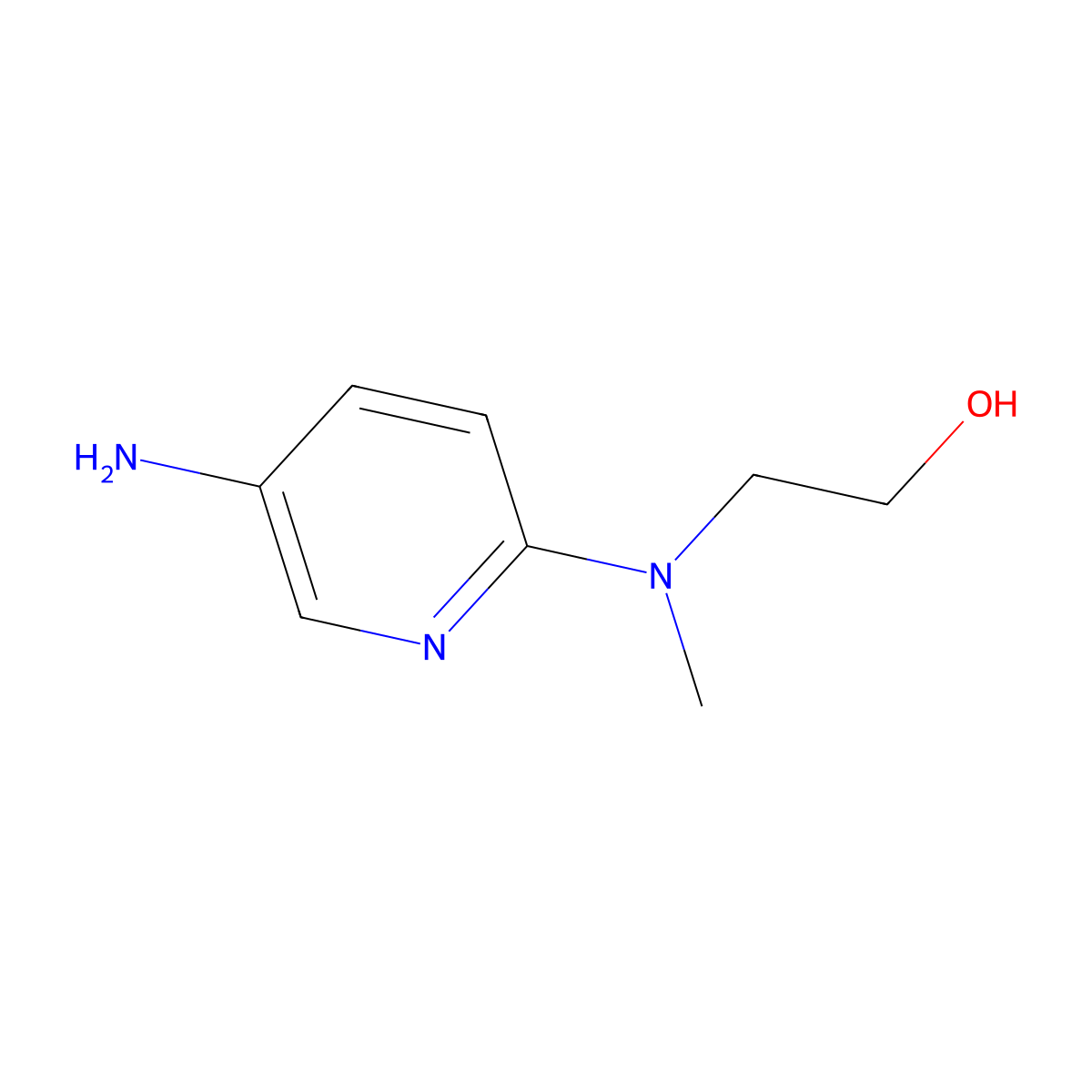 2-((5-Aminopyridin-2-yl)(methyl)amino)ethanol molecular structure, CAS 4928-46-5