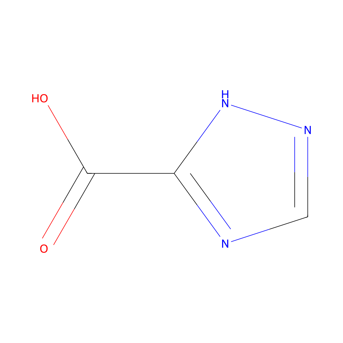 1H-1,2,4-triazole-3-carboxylic acid molecular structure, CAS 4928-87-4