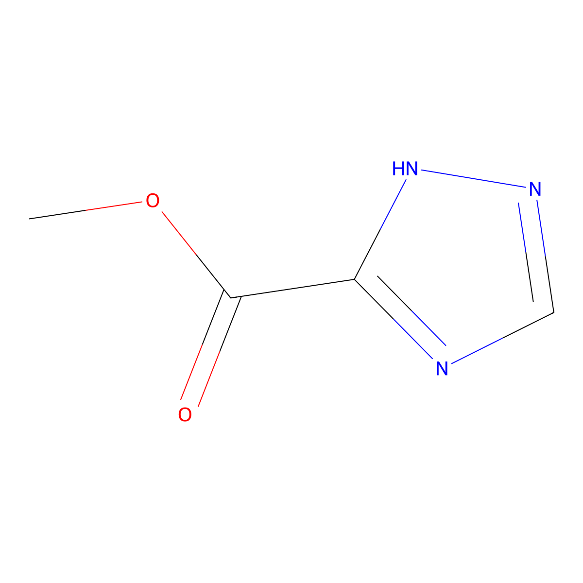 methyl 1H-1,2,4-triazole-3-carboxylate molecular structure, CAS 4928-88-5