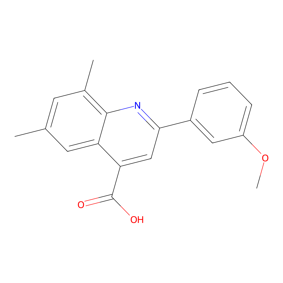 2-(3-Methoxyphenyl)-6,8-dimethylquinoline-4-carboxylic acid molecular structure, CAS 492997-60-1