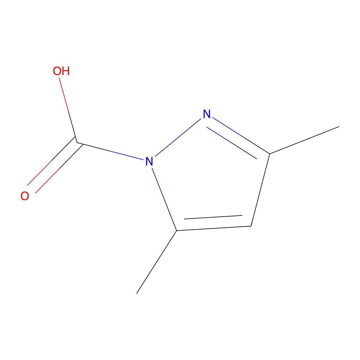 3,5-Dimethyl-1H-pyrazole-1-carboxylic acid molecular structure, CAS 492998-68-2
