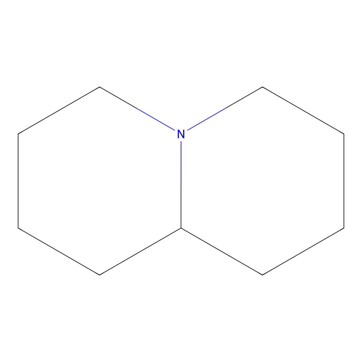 Quinolizidine molecular structure, CAS 493-10-7