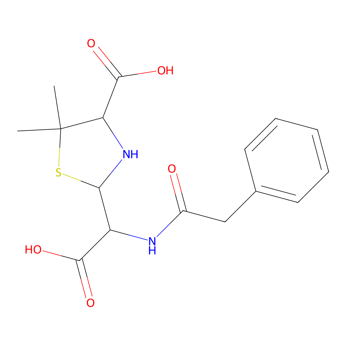 Penicilloate molecular structure, CAS 493-39-0