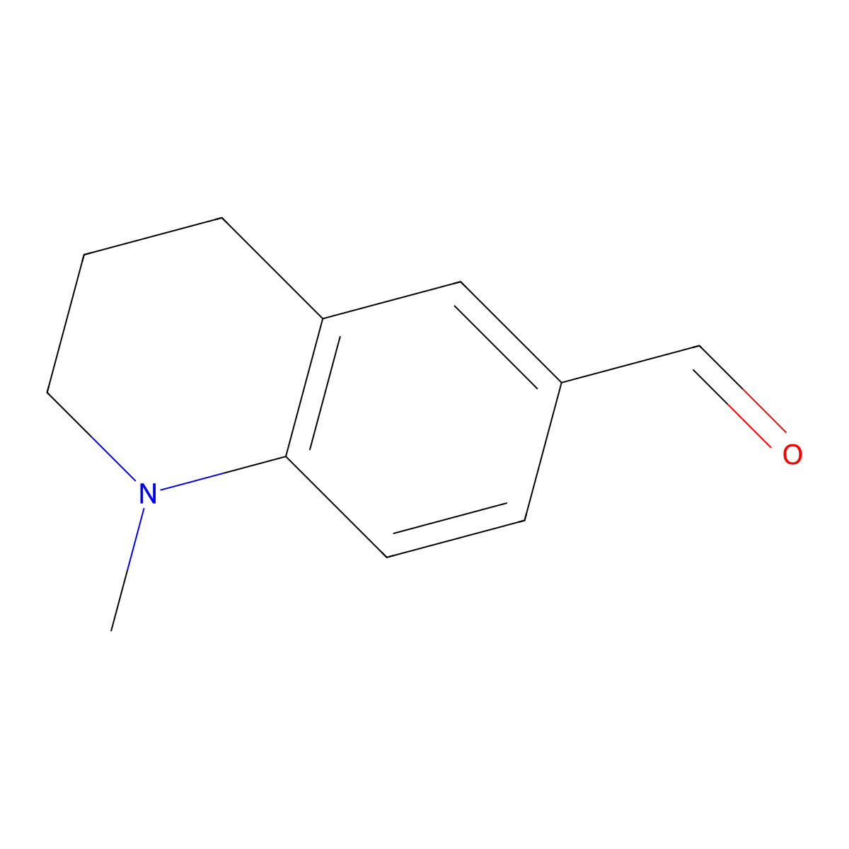 1-Methyl-1,2,3,4-tetrahydroquinoline-6-carbaldehyde molecular structure, CAS 493-50-5