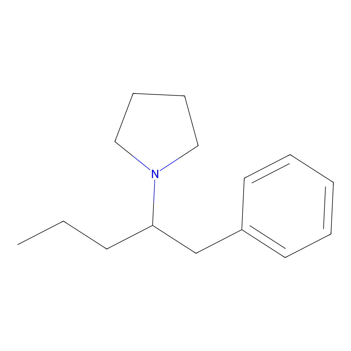 Prolintane molecular structure, CAS 493-92-5