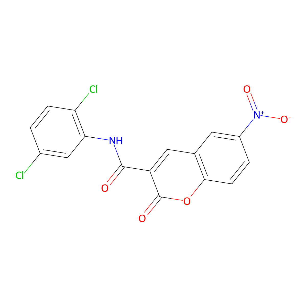N-(2,5-dichlorophenyl)-6-nitro-2-oxo-2H-chromene-3-carboxamide molecular structure, CAS 493002-76-9