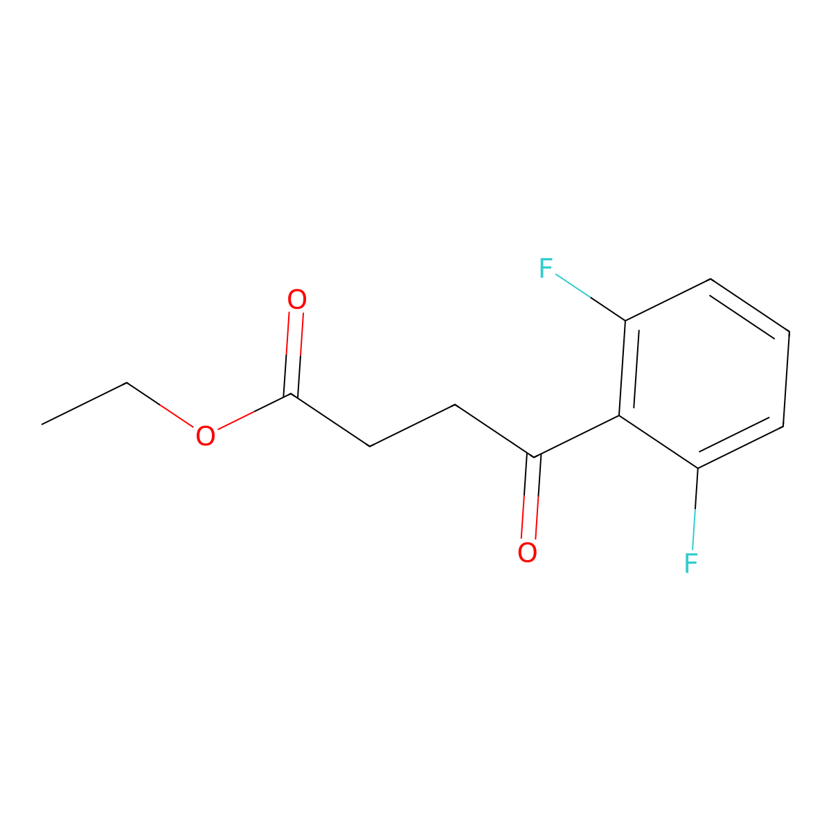 Ethyl 4-(2,6-difluorophenyl)-4-oxobutyrate molecular structure, CAS 493004-53-8