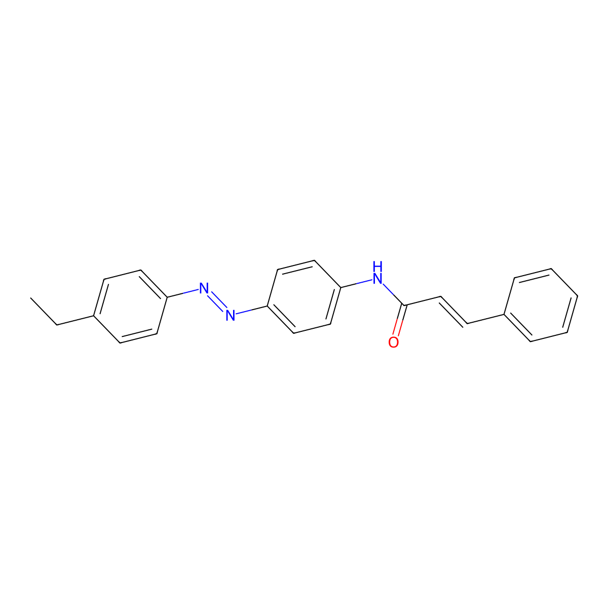 2-Propenamide, N-[4-[2-(4-ethylphenyl)diazenyl]phenyl]-3-phenyl- molecular structure, CAS 493016-14-1