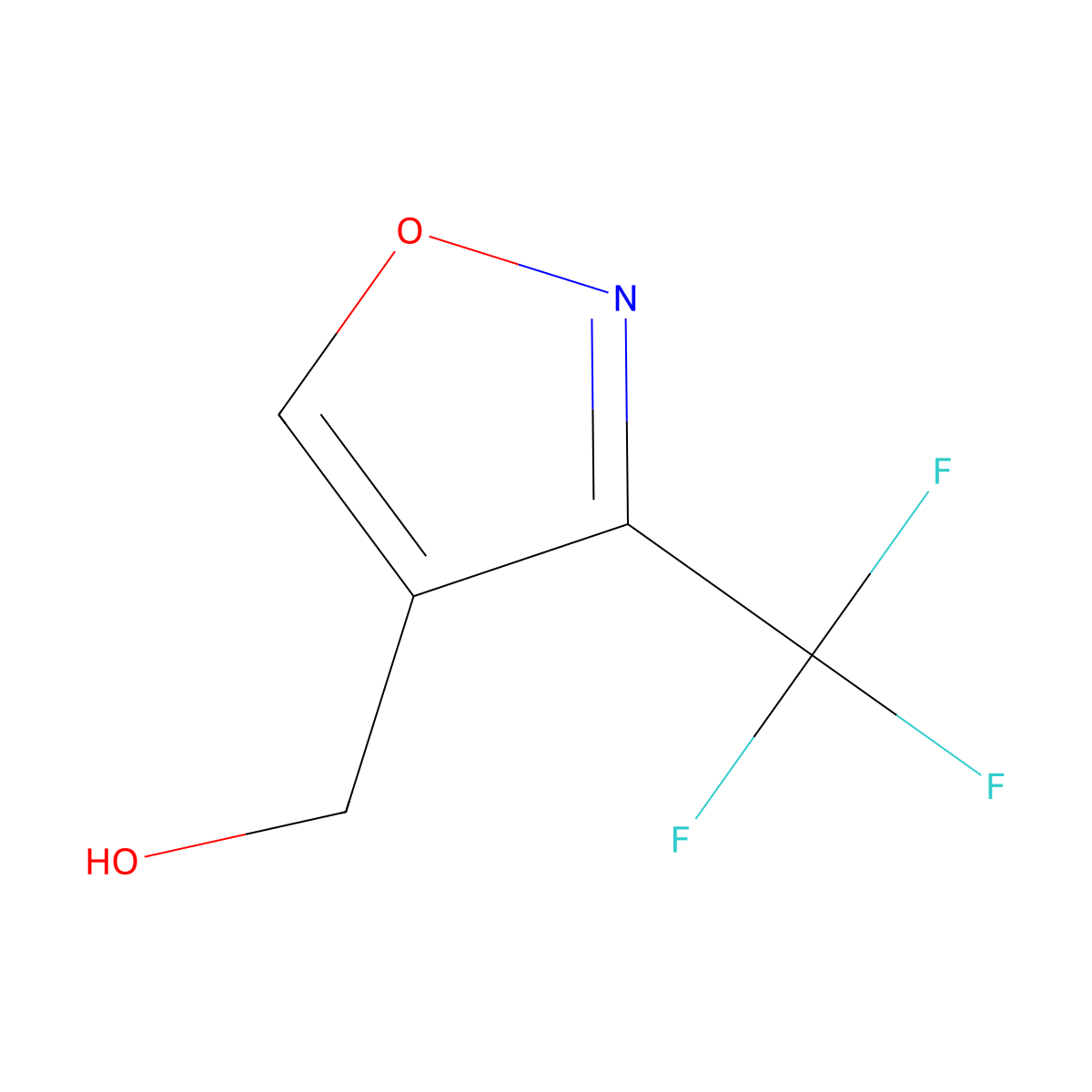 (3-(Trifluoromethyl)-1,2-oxazol-4-yl)methanol molecular structure, CAS 493019-55-9