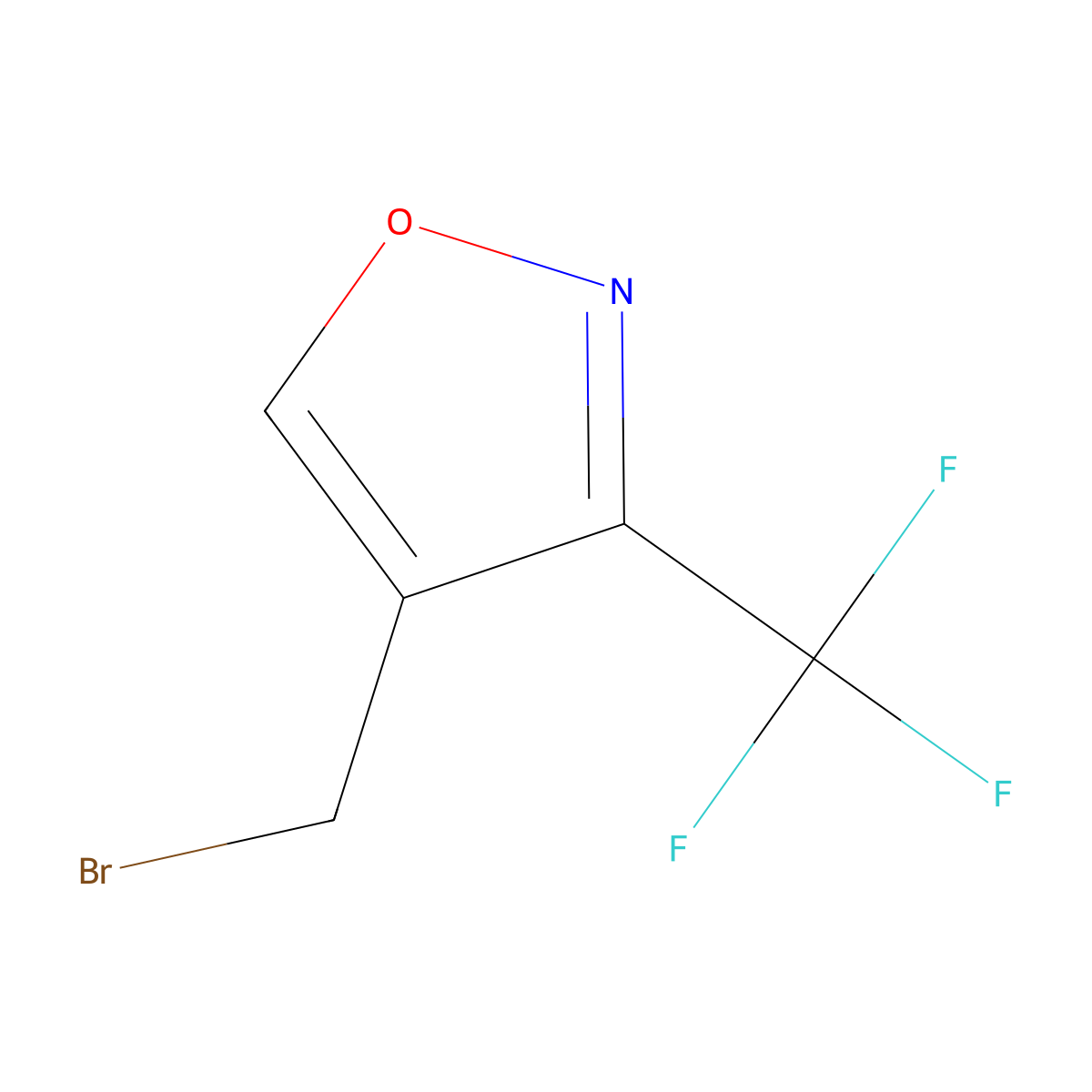 4-(Bromomethyl)-3-(trifluoromethyl)-1,2-oxazole molecular structure, CAS 493019-56-0