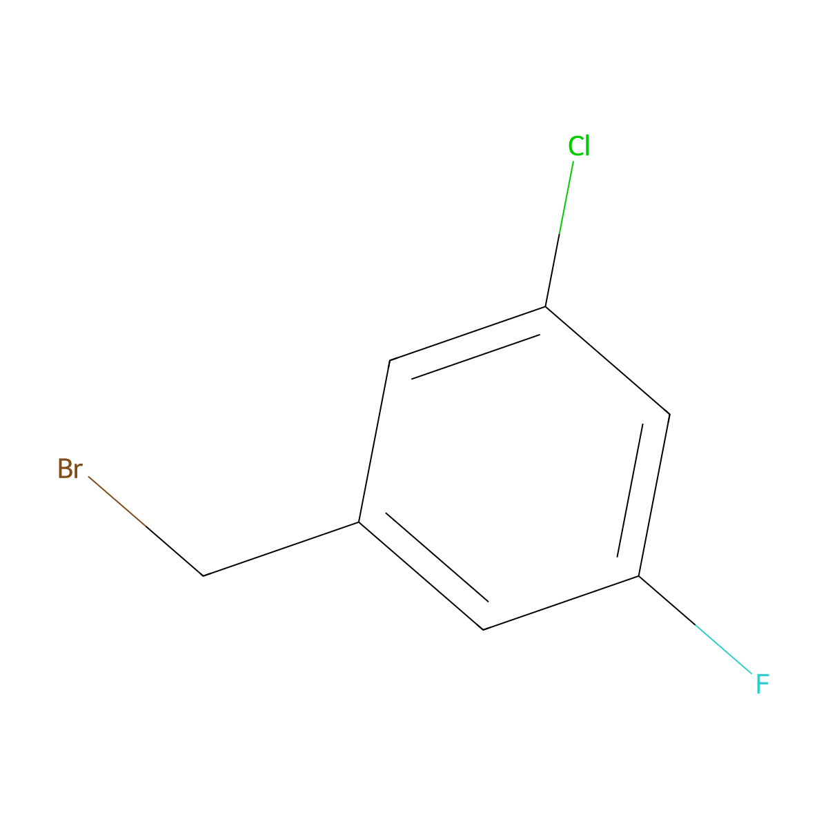 3-Chloro-5-fluorobenzyl Bromide molecular structure, CAS 493024-39-8