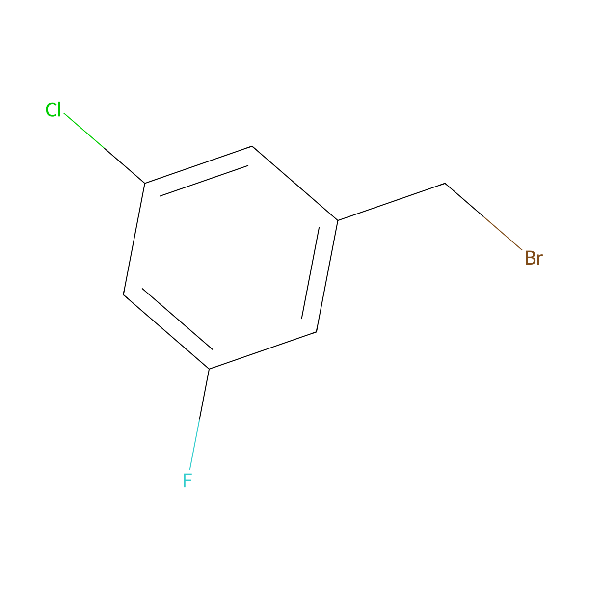 3-Chloro-5-fluorobenzyl Bromide molecular structure, CAS 493024-39-8