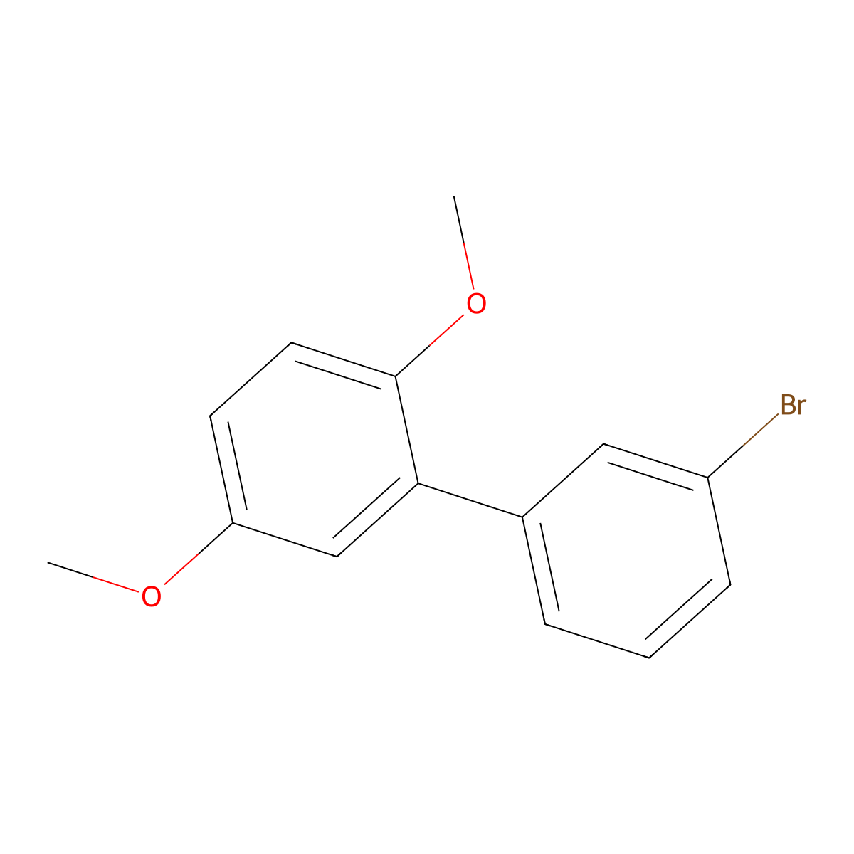 3'-Bromo-2,5-dimethoxy-1,1'-biphenyl molecular structure, CAS 493030-94-7