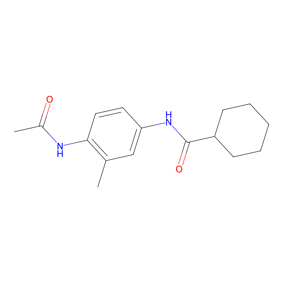 N-(4-acetamido-3-methylphenyl)cyclohexanecarboxamide molecular structure, CAS 493034-07-4