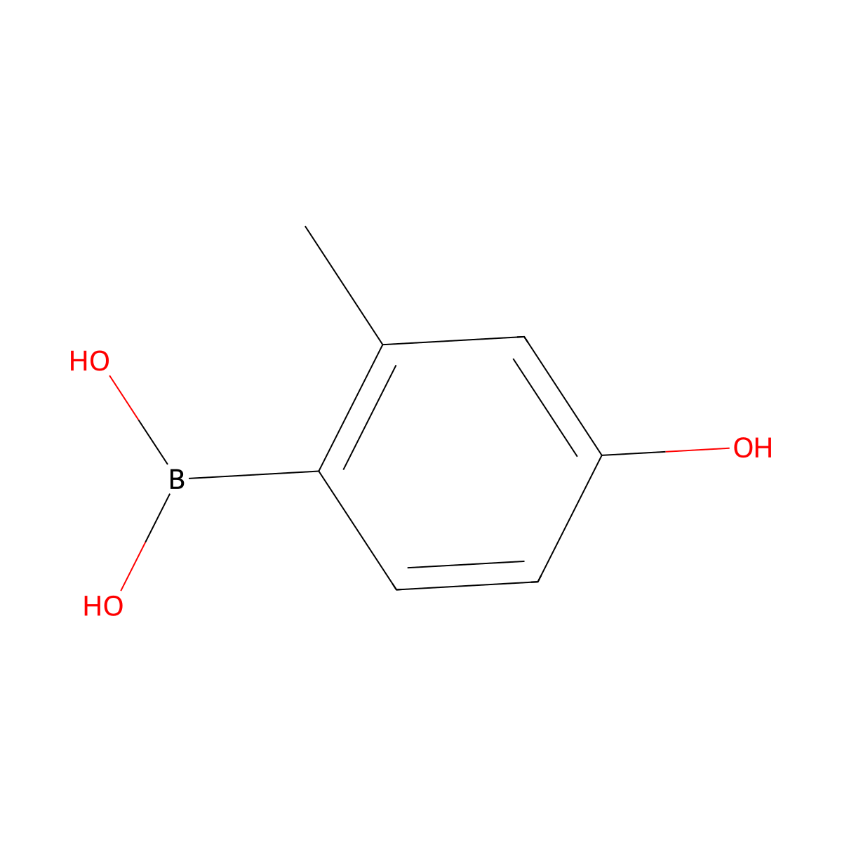 4-Hydroxy-2-methylbenzeneboronic acid molecular structure, CAS 493035-82-8