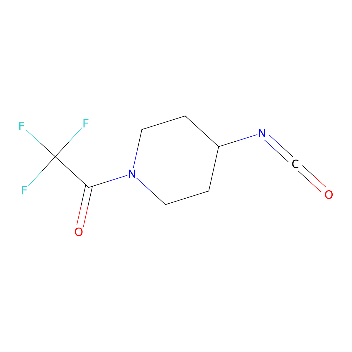 2,2,2-Trifluoro-1-(4-isocyanatopiperidin-1-yl)ethanone molecular structure, CAS 493036-44-5