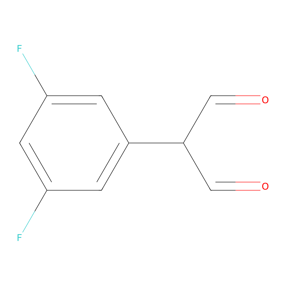 2-(3,5-Difluorophenyl)malondialdehyde molecular structure, CAS 493036-46-7