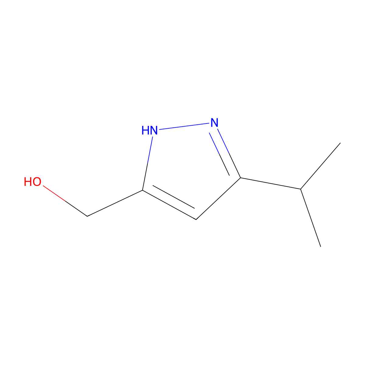 5-Isopropyl-1H-pyrazole-3-methanol molecular structure, CAS 493038-56-5