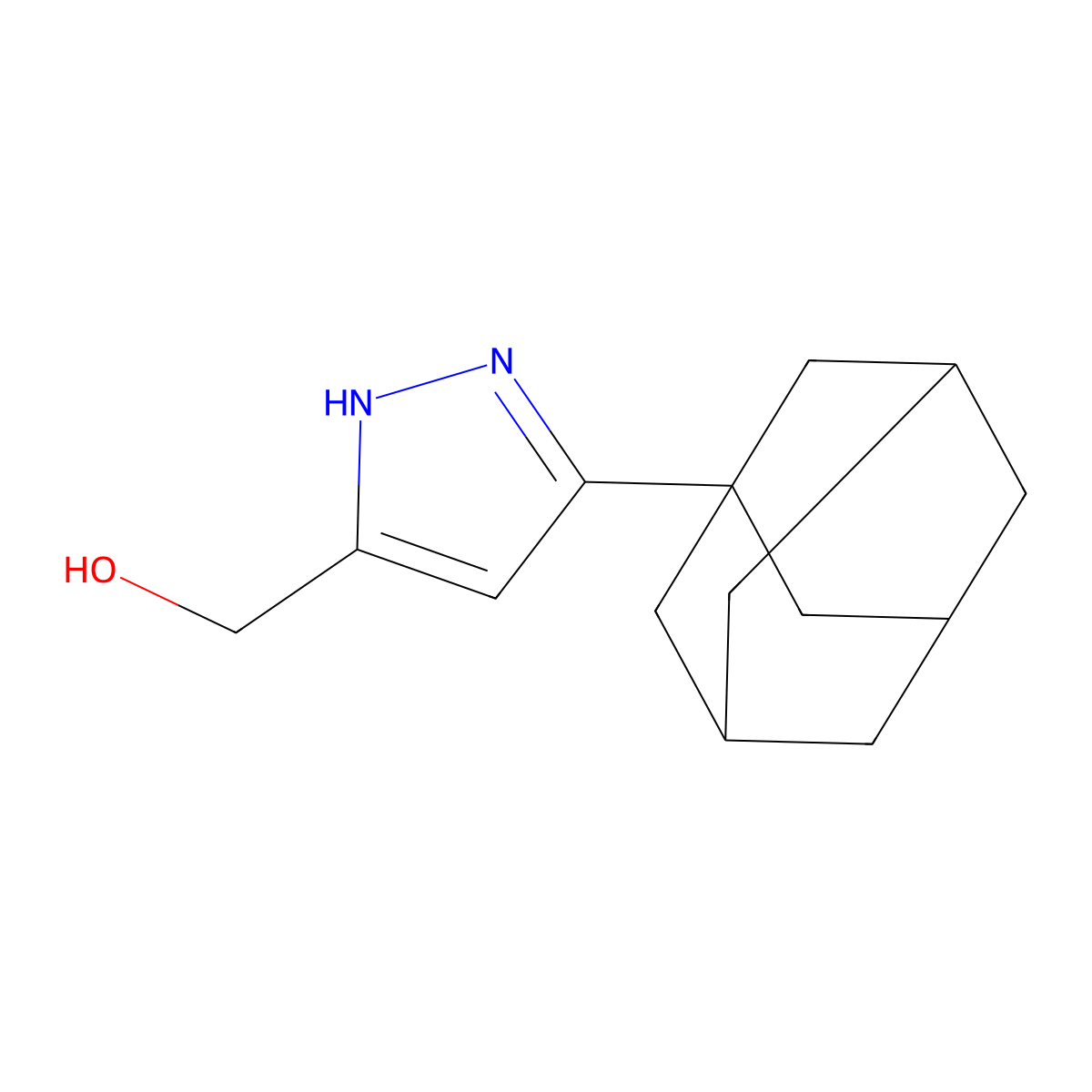 [3-(adamantan-1-yl)-1H-pyrazol-5-yl]methanol molecular structure, CAS 493038-57-6