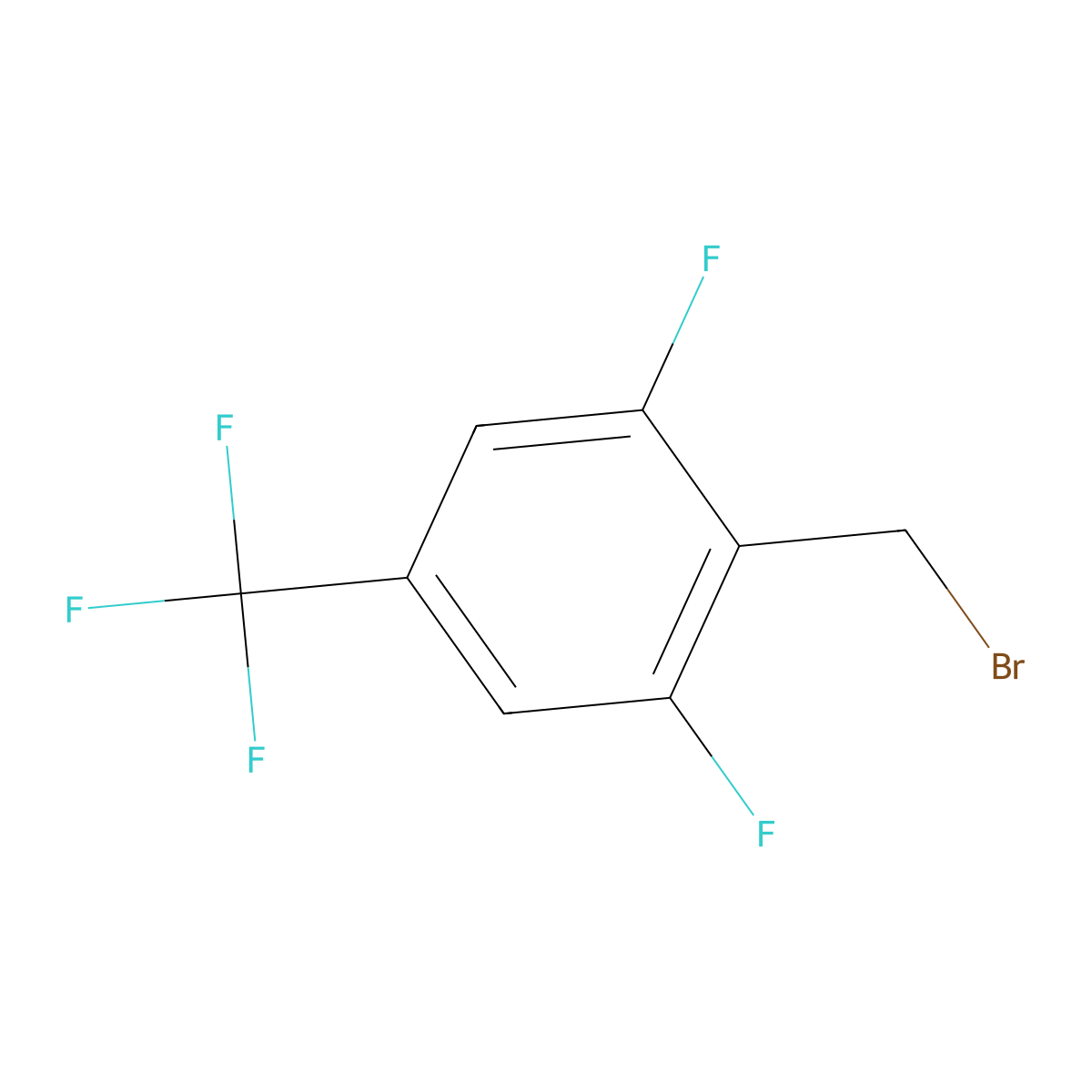 2,6-Difluoro-4-(trifluoromethyl)benzyl bromide molecular structure, CAS 493038-91-8