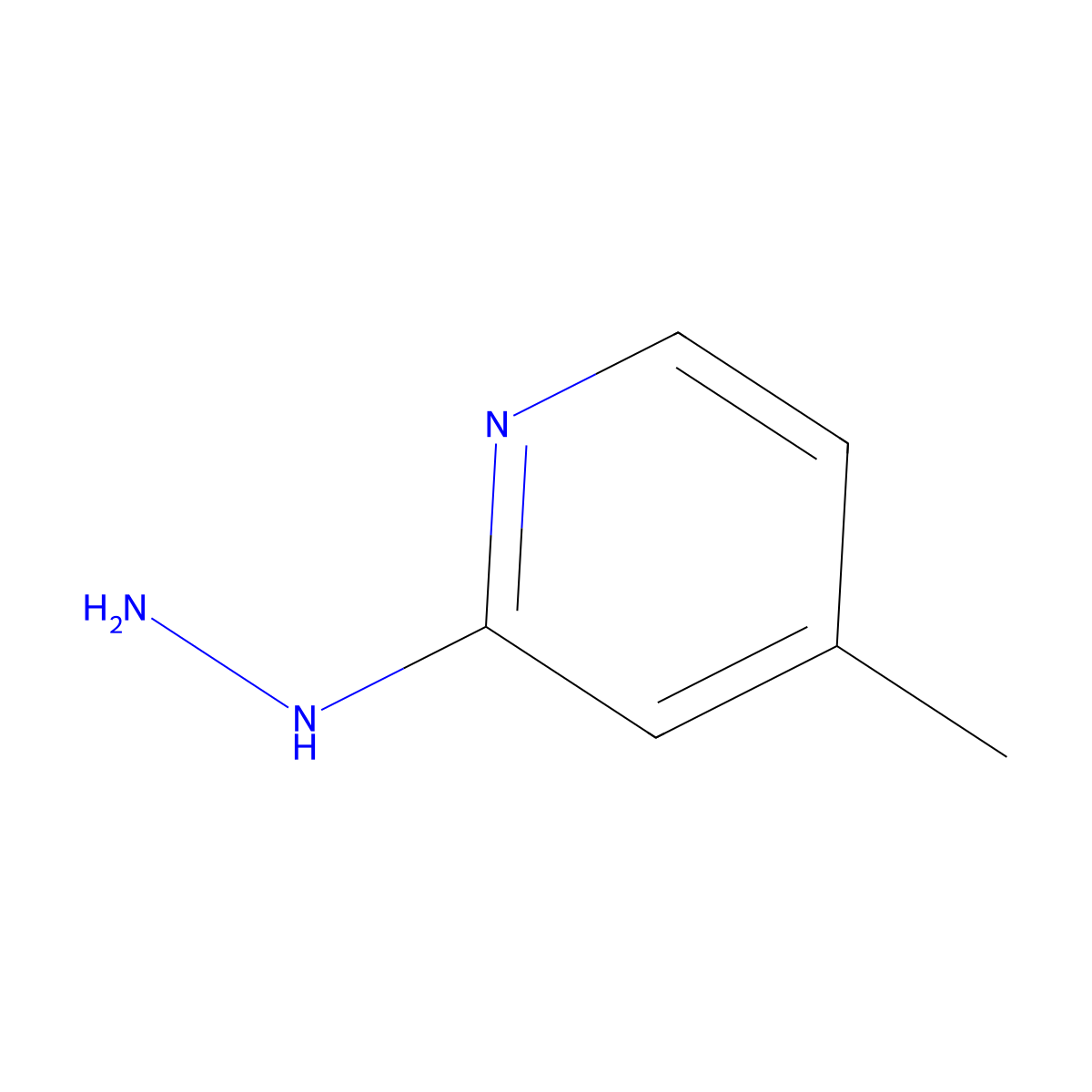2-Hydrazinyl-4-methylpyridine molecular structure, CAS 4931-00-4
