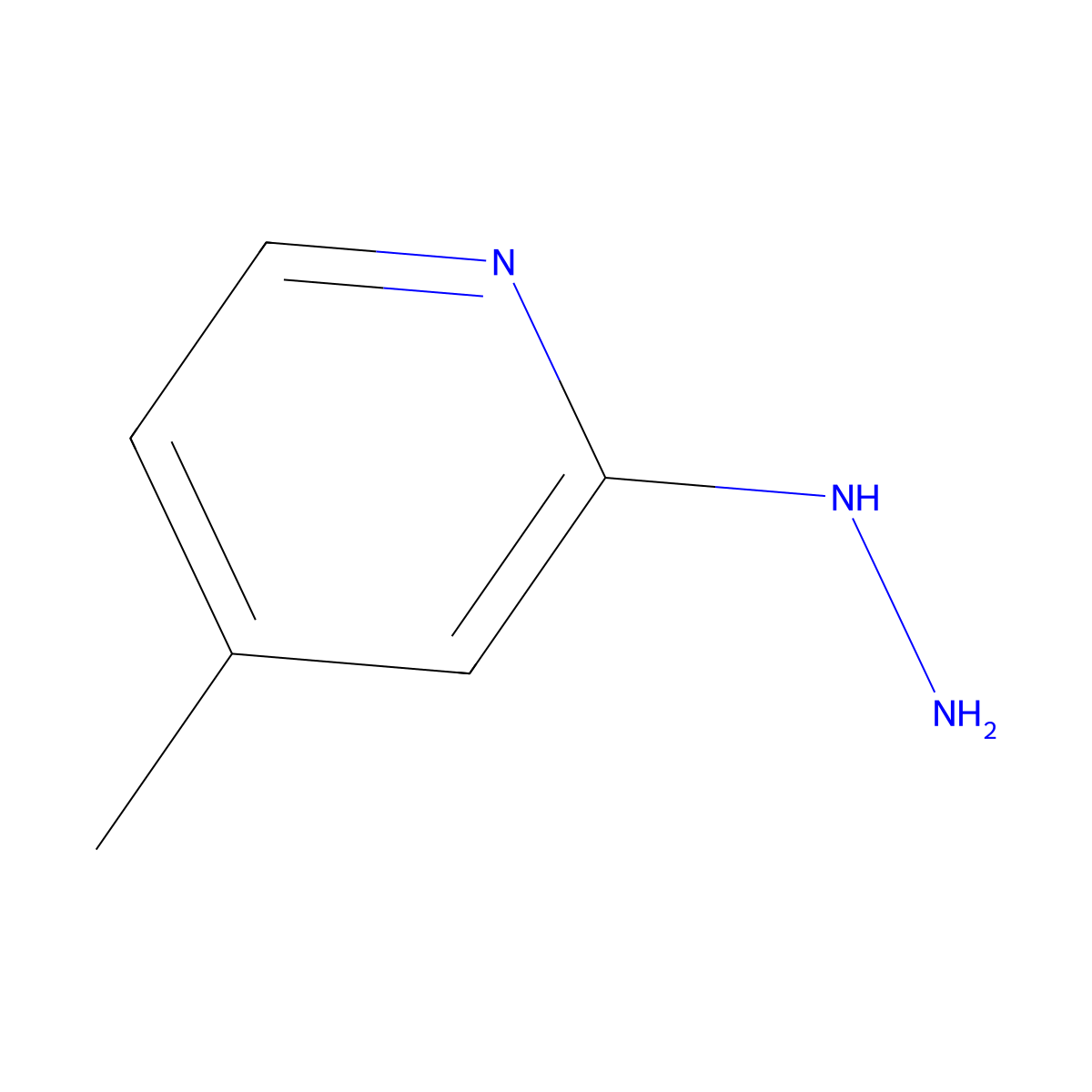 2-Hydrazinyl-4-methylpyridine molecular structure, CAS 4931-00-4