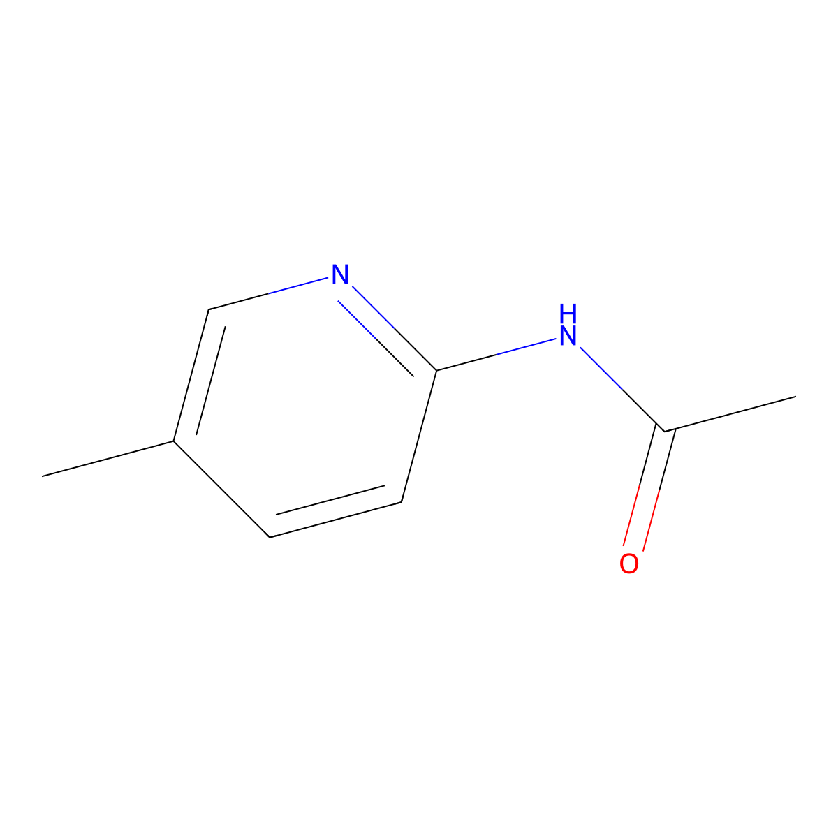 N-(5-Methyl-2-pyridyl)acetamide molecular structure, CAS 4931-47-9