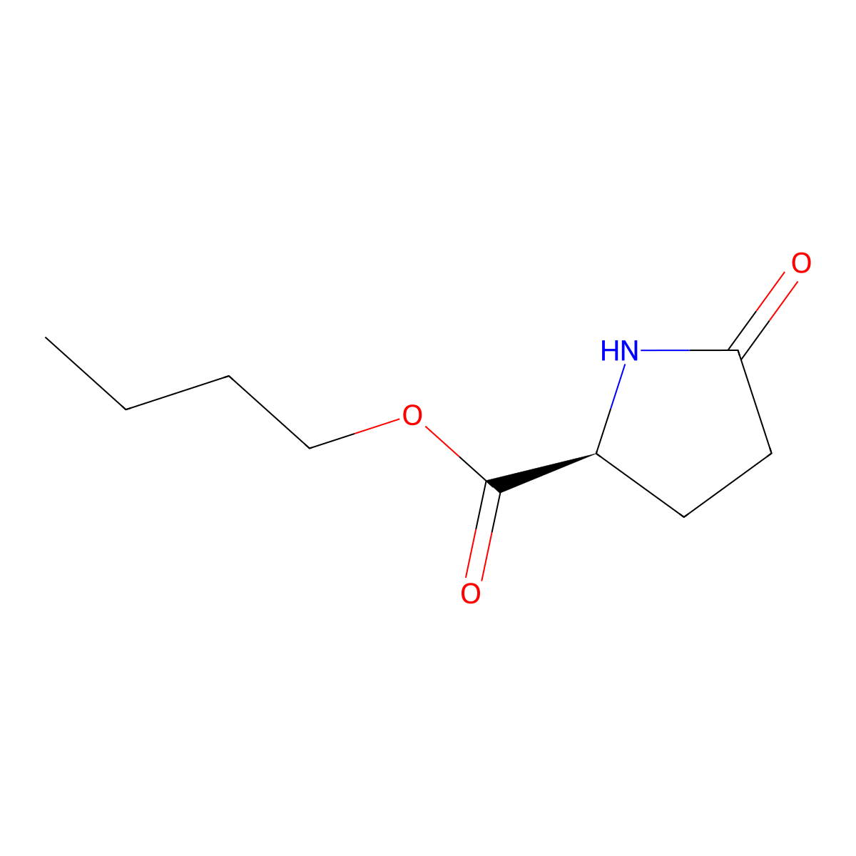 Butyl 5-oxo-L-prolinate molecular structure, CAS 4931-68-4