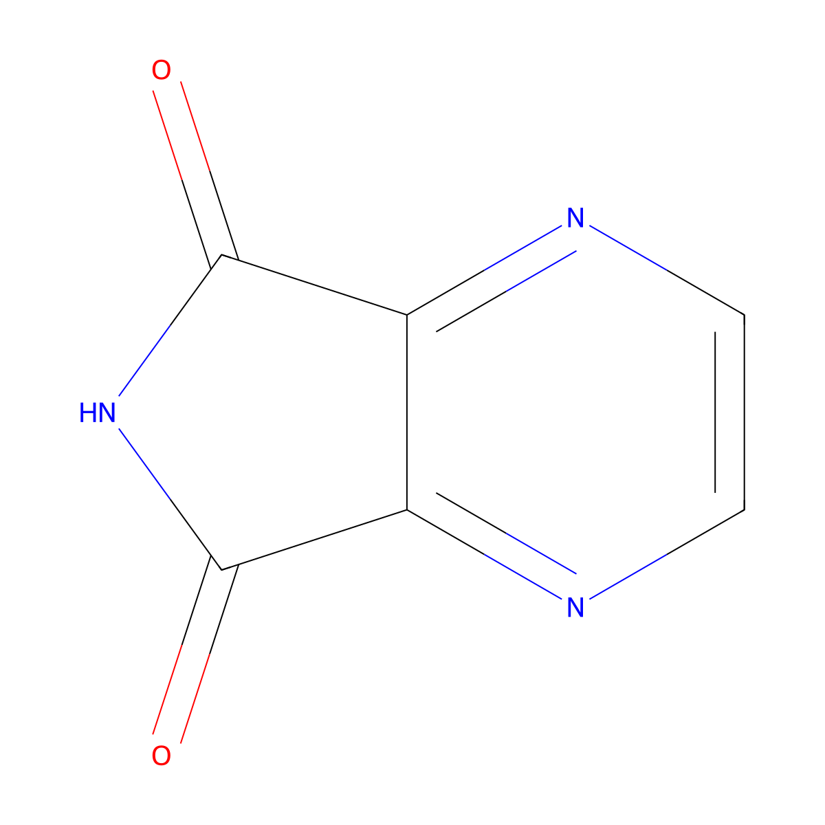 2,3-Pyrazinedicarboximide molecular structure, CAS 4933-19-1