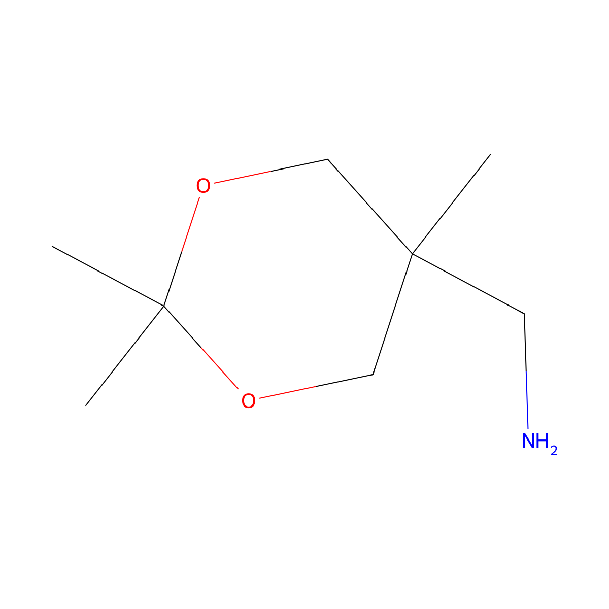 (2,2,5-Trimethyl-1,3-dioxan-5-yl)methanamine molecular structure, CAS 4933-20-4