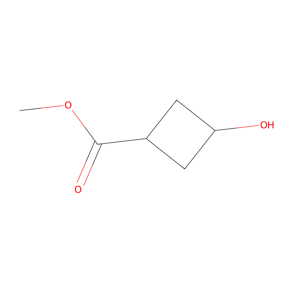 Cyclobutanecarboxylic acid, 3-hydroxy-, methyl ester molecular structure, CAS 4934-99-0