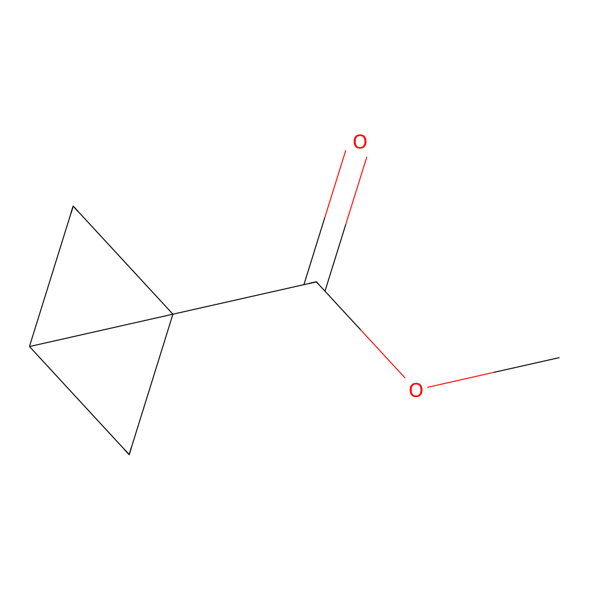 Bicyclo(1.1.0)butane-1-carboxcylic acid methyl ester molecular structure, CAS 4935-01-7