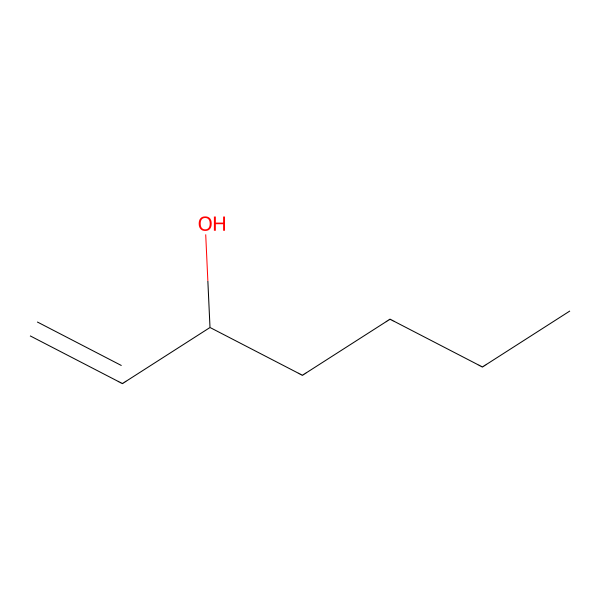 1-Hepten-3-OL molecular structure, CAS 4938-52-7