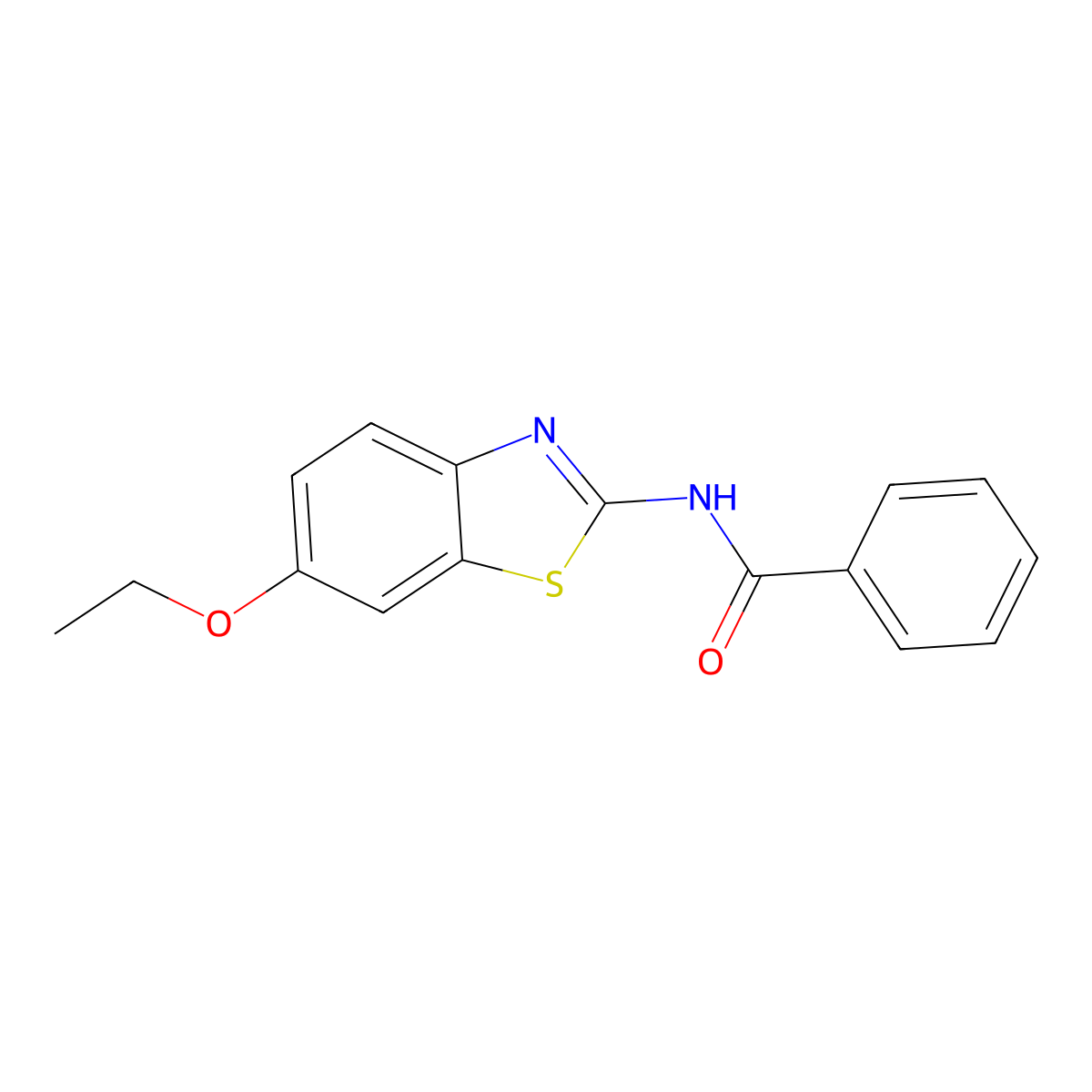 N-(6-ethoxy-1,3-benzothiazol-2-yl)benzamide molecular structure, CAS 4939-03-1