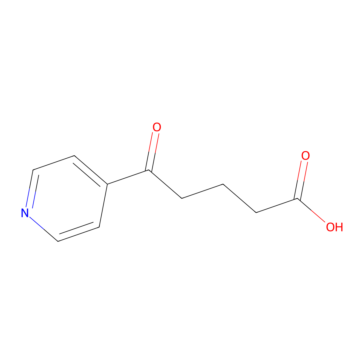5-Oxo-5-(4-pyridyl)valeric acid molecular structure, CAS 4940-07-2