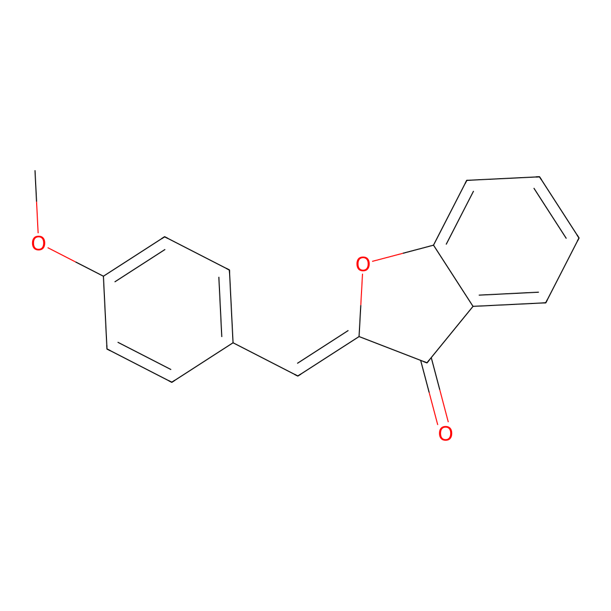 3(2H)-Benzofuranone, 2-[(4-methoxyphenyl)methylene]- molecular structure, CAS 4940-51-6