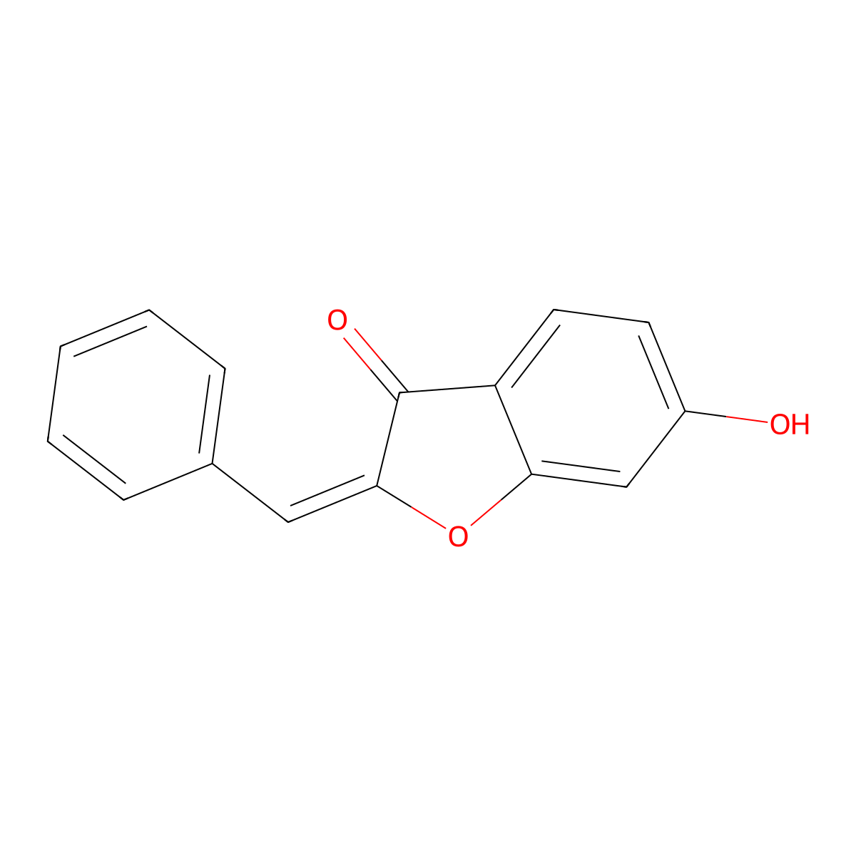 2-Benzylidene-6-hydroxy-1-benzofuran-3-one molecular structure, CAS 4940-56-1