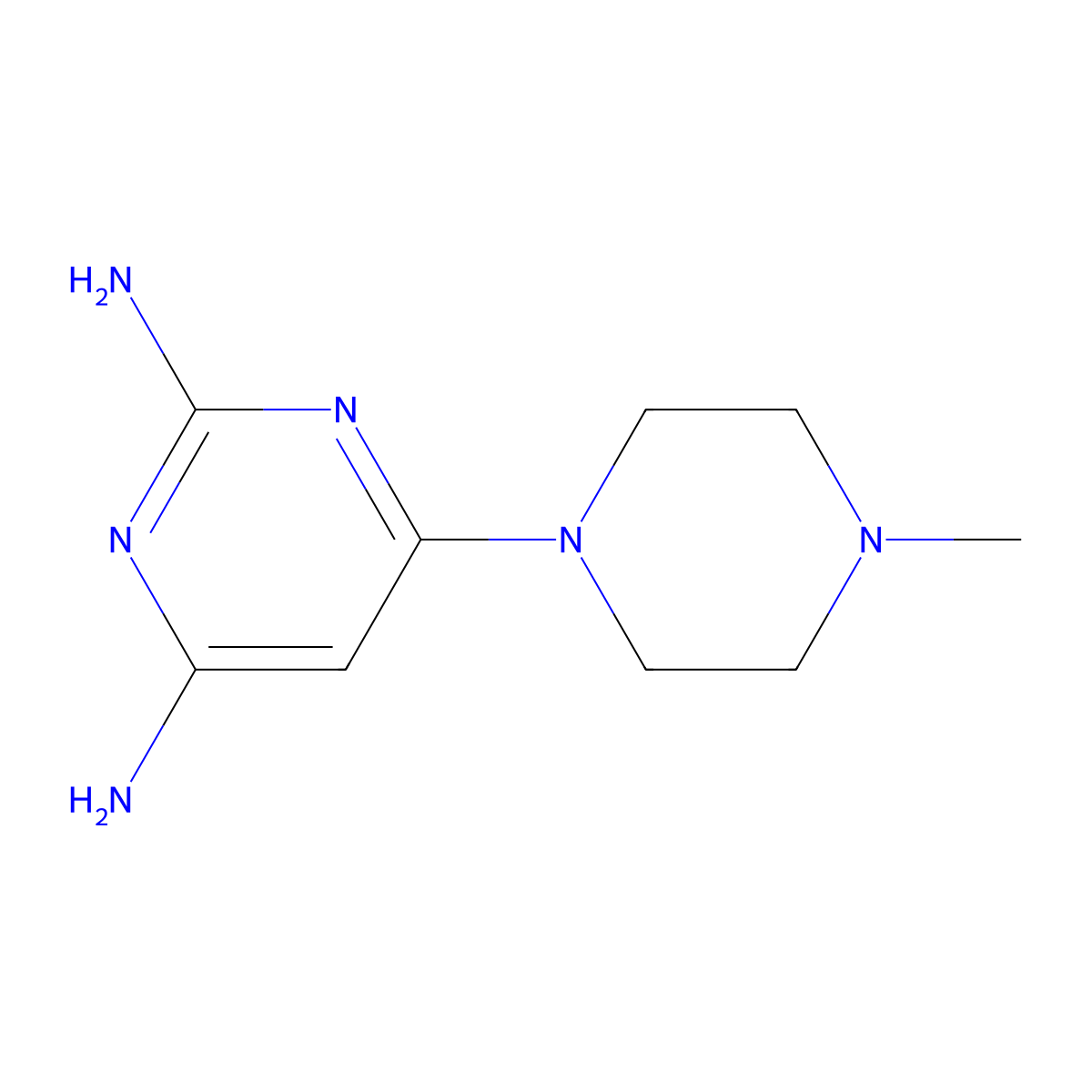6-(4-Methylpiperazin-1-yl)pyrimidine-2,4-diamine molecular structure, CAS 4940-96-9