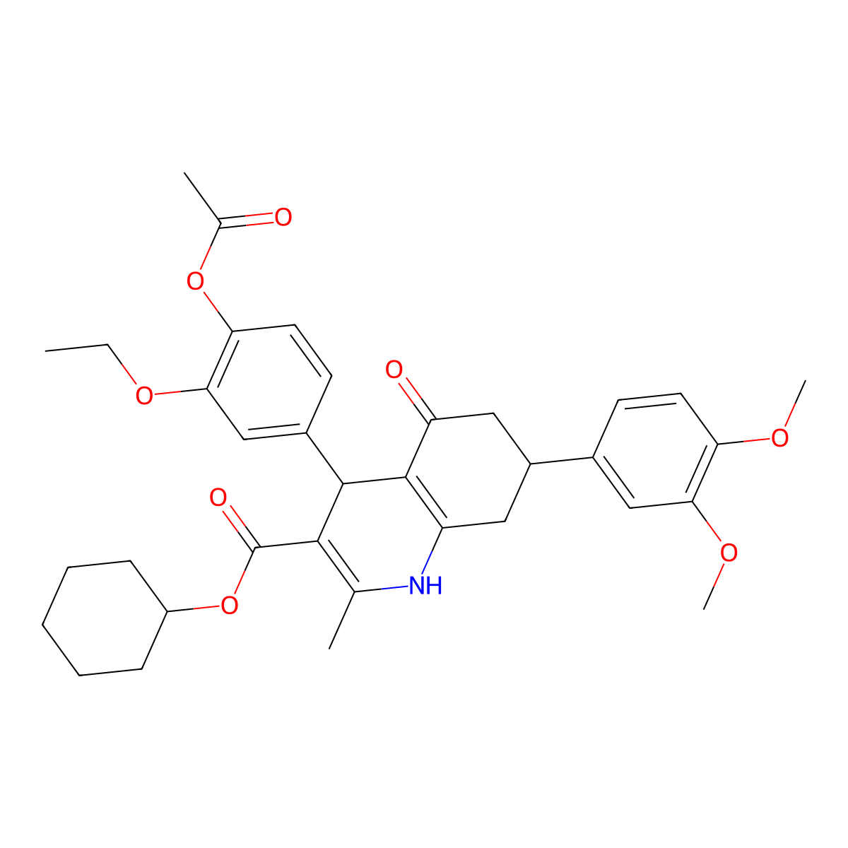 Cyclohexyl arboxylate molecular structure, CAS 494195-13-0