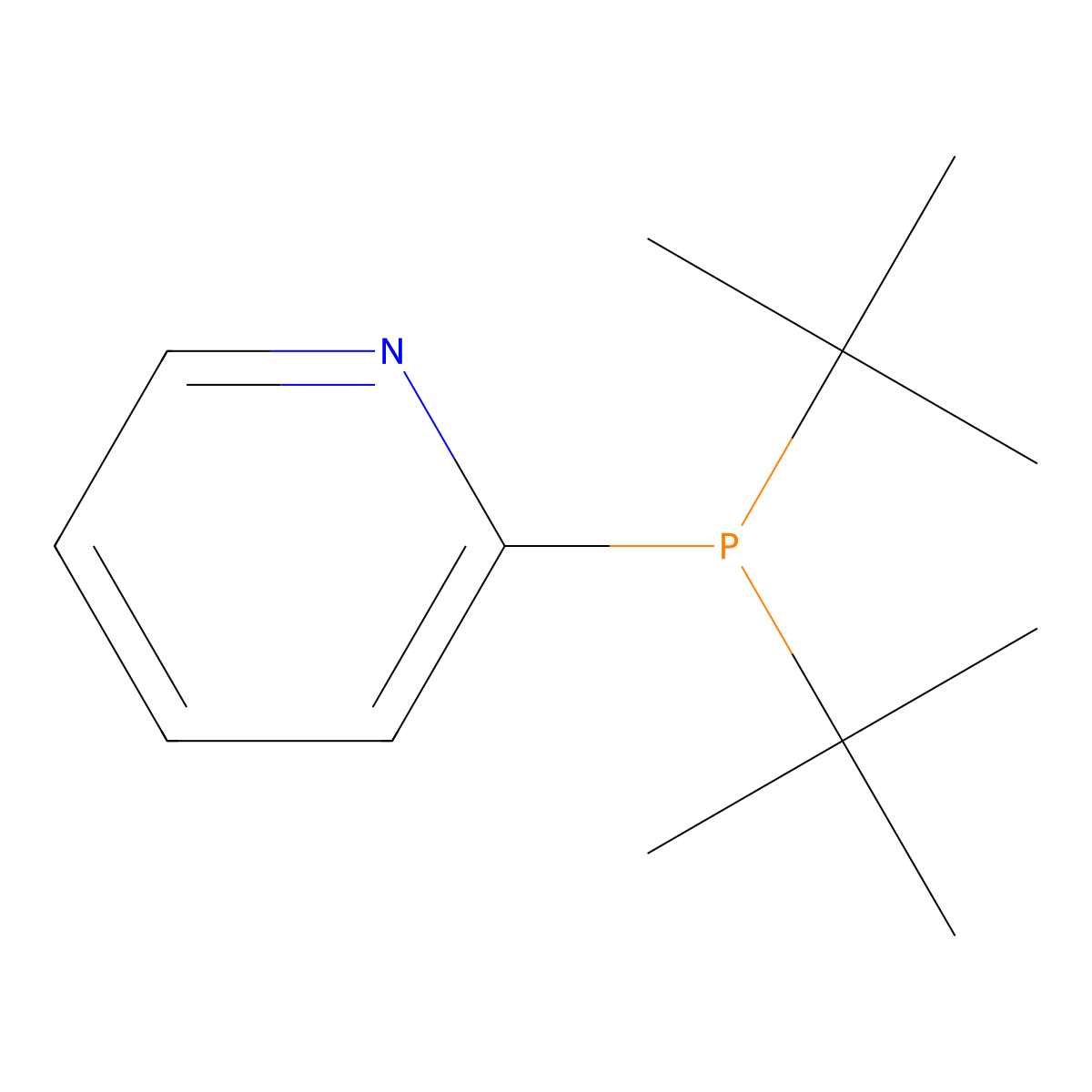 2-(Di-tert-butylphosphanyl)pyridine molecular structure, CAS 494199-75-6