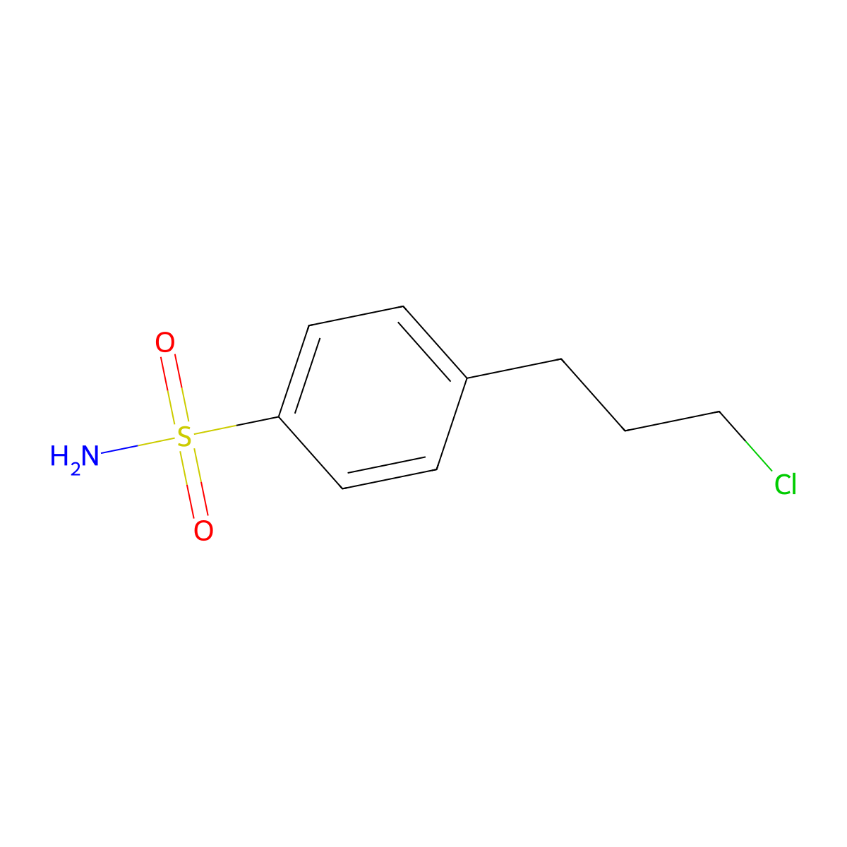 4-(3-Chloropropyl)benzene-1-sulfonamide molecular structure, CAS 4942-30-7