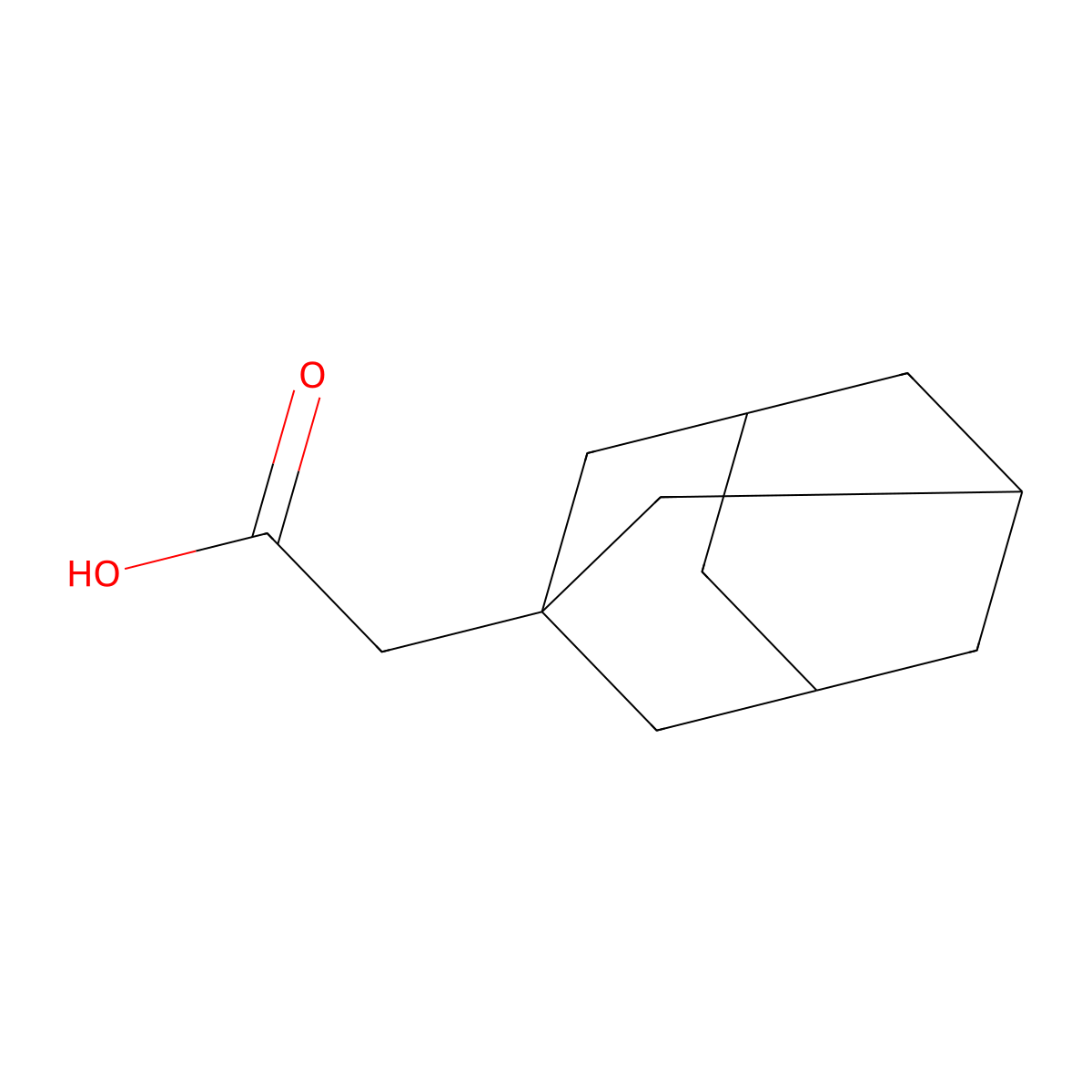 1-Adamantaneacetic acid molecular structure, CAS 4942-47-6