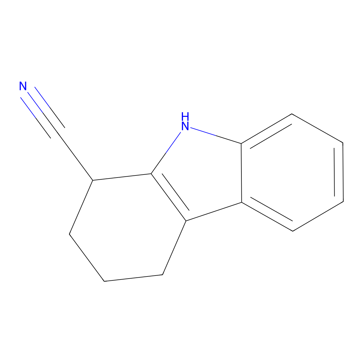 2,3,4,9-tetrahydro-1H-carbazole-1-carbonitrile molecular structure, CAS 494203-96-2