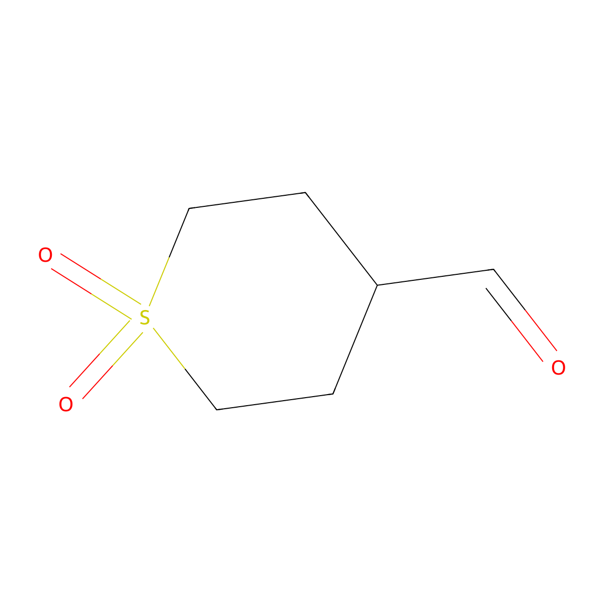 1,1-Dioxo-1lambda6-thiane-4-carbaldehyde molecular structure, CAS 494210-61-6