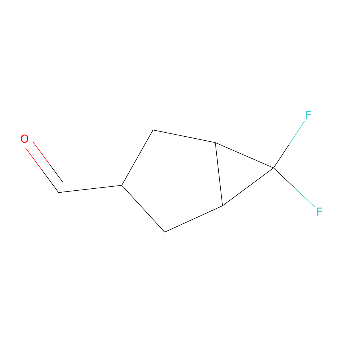6,6-Difluorobicyclo[3.1.0]hexane-3-carbaldehyde molecular structure, CAS 494210-62-7