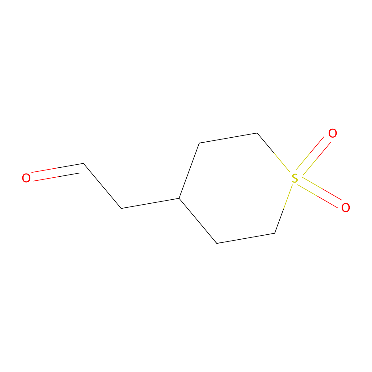 2-(1,1-dioxidotetrahydro-2H-thiopyran-4-yl)acetaldehyde molecular structure, CAS 494210-63-8